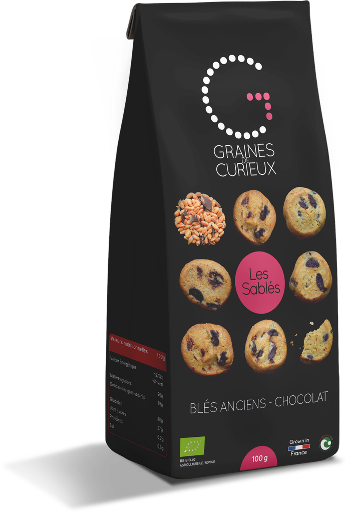 Old wheat shortbread with chocolate 100g BIO
