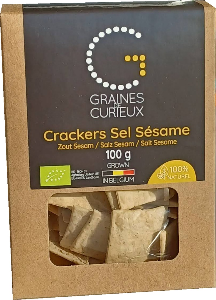Sachet de 100 g de Crackers Sel Sésame BIO