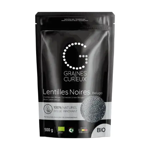[GDCLN500G] Sachet de 500 g de Lentilles Beluga bio