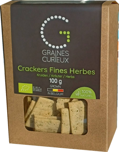 [GDCCRFH100G] Sachet de 100 g de Crackers Fines Herbes BIO 